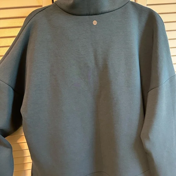 CALIA by Carrie Underwood Teal Quarter-Zip Sweatshirt - Picture 5 of 7